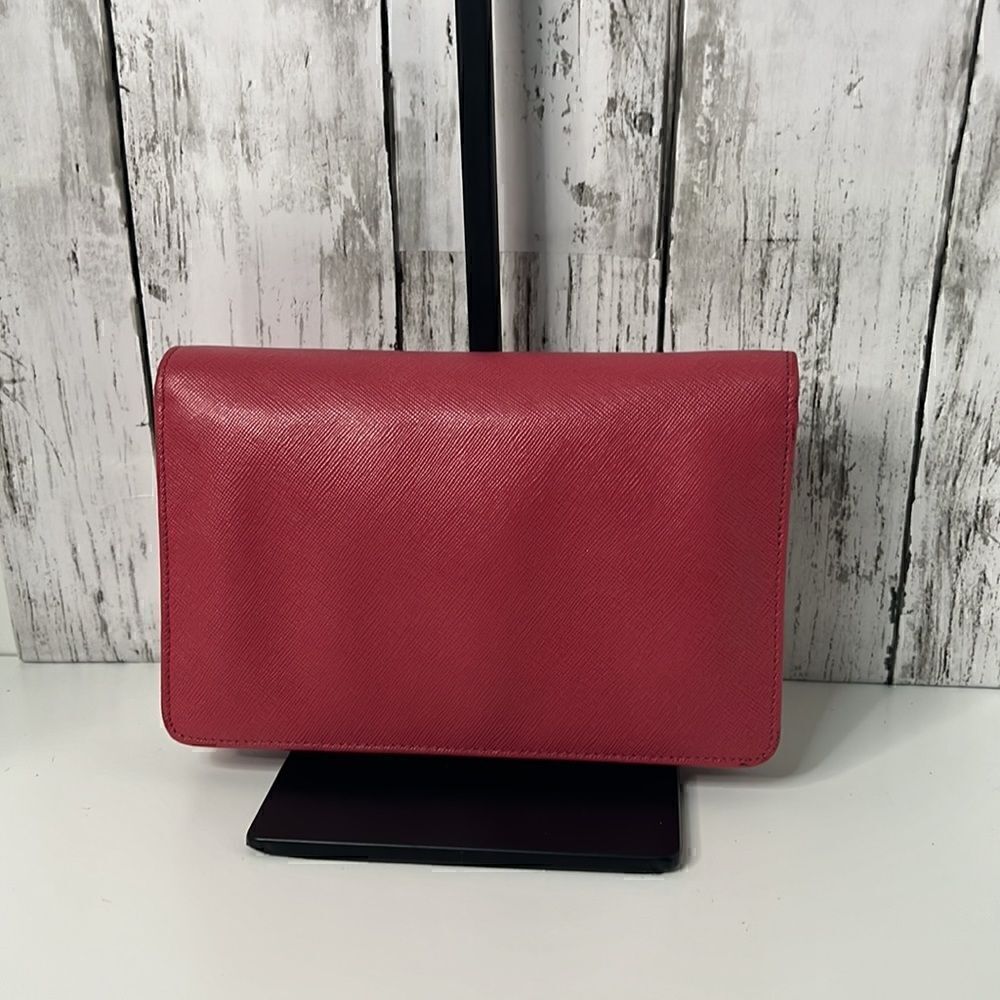 PRADA Saffiano clutch crossbody pink bag - Picture 3 of 16